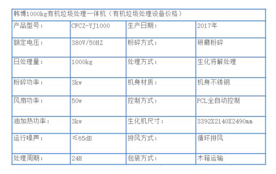 1000kg有機垃圾處理設(shè)備