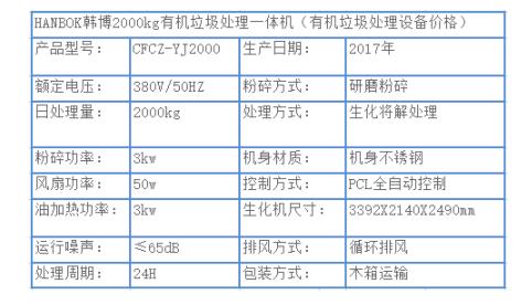 2000kg有機(jī)垃圾處理設(shè)備