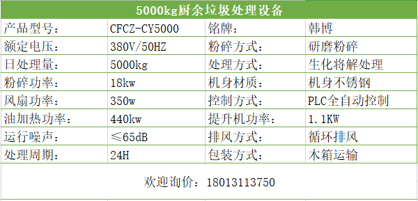 5000kg廚余垃圾處理設備